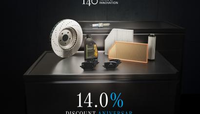 Oferta aniversara dedicata pieselor de origine Mercedes-Benz.